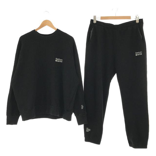 FreshService / フレッシュサービス | セットアップ VIBTEX SWEAT CREW NECK PULLOVER スウェット  プルオーバー / SWEAT PANT イージー パンツ | L | ブラック | メンズ | フリマアプリ ラクマ