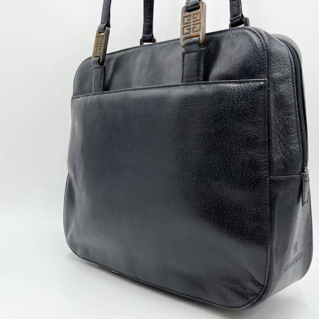 正規販売店品 GIVENCHY シボ革 肩掛けトートバッグ ロゴ型押し