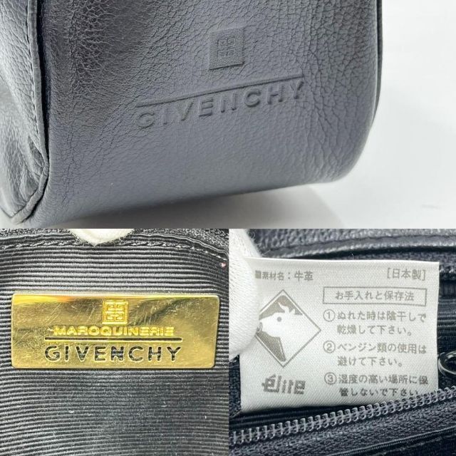 GIVENCHY(ジバンシィ)のGIVENCHY シボ革 肩掛けトートバッグ ロゴ型押し ゴールド金具 A4収納 レディースのバッグ(トートバッグ)の商品写真