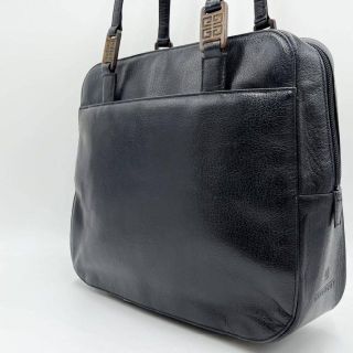 ジバンシィ(GIVENCHY)のGIVENCHY シボ革 肩掛けトートバッグ ロゴ型押し ゴールド金具 A4収納(トートバッグ)