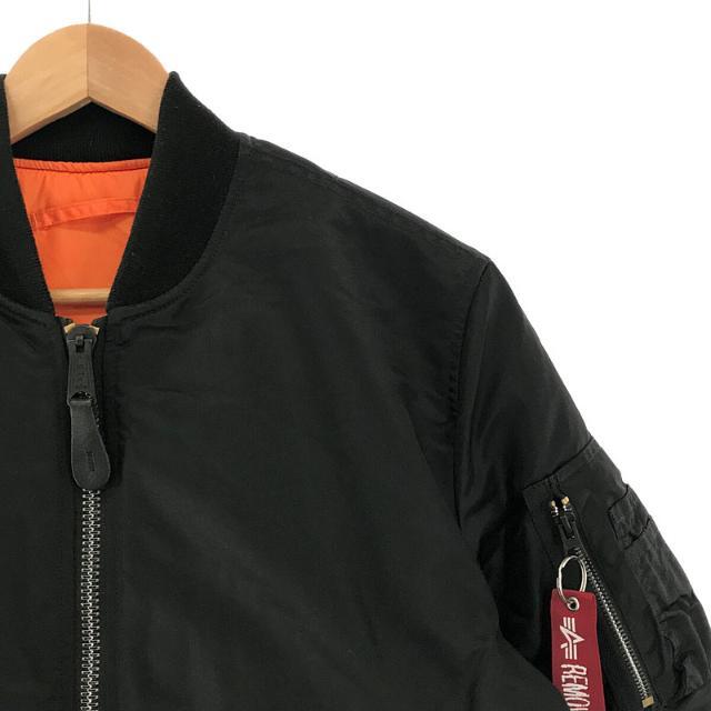 alpha industries / アルファインダストリーズ | ナイロン ツイル 中綿入り リバーシブル MA-1 ミリタリー フライト ジャケット | L | ブラック | メンズ 1