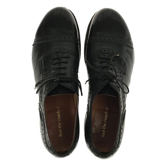 foot the coacher(フットザコーチャー)の【美品】  foot the coacher / フットザコーチャー | AMERICAN SHOES ieather sole ウィングチップ レザー ドレスジューズ 革靴 箱有 | 8 1/2 | BLACK | メンズ メンズの靴/シューズ(ドレス/ビジネス)の商品写真