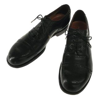 フットザコーチャー(foot the coacher)の【美品】  foot the coacher / フットザコーチャー | AMERICAN SHOES ieather sole ウィングチップ レザー ドレスジューズ 革靴 箱有 | 8 1/2 | BLACK | メンズ(ドレス/ビジネス)