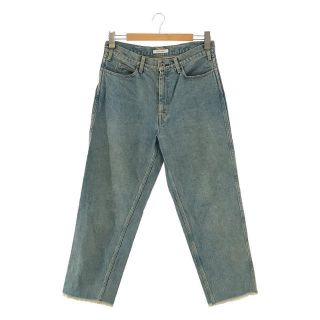 LIVING CONCEPT / リビングコンセプト | 5POCKET CUT OFF WIDE DENIM PANTS ICE WASH 5ポケット カットオフ ワイド デニム パンツ アイスウォッシュ | 3 | ICE BLUE | メンズ(その他)