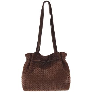 ボッテガヴェネタ(Bottega Veneta)のBOTTEGA VENETA / ボッテガヴェネタ | レザー イントレチャート ハンドバッグ | ブラウン | レディース(ハンドバッグ)