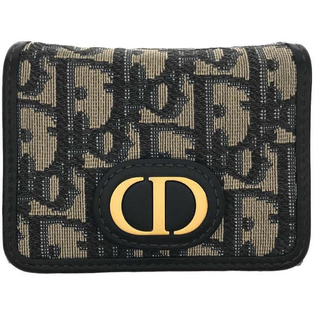 Dior / ディオール | 30 MONTAIGNE ロータスウォレット 折りたたみ 財布 ユニセックス | ‐ | ベージュ/ネイビー | メンズ  | フリマアプリ ラクマ