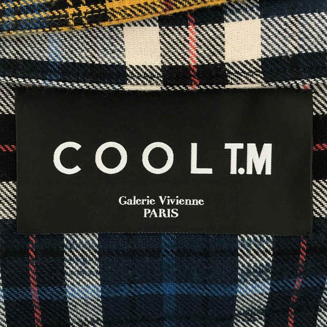 【美品】  COOL T.M / クールティーエム | コットン  ドッキング リバーシブル チェック シャツ | M | イエロー / ブルー | メンズ