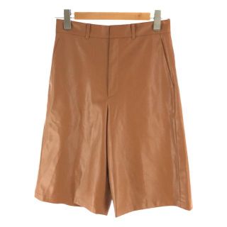 ロク(6 (ROKU))の【新品】  6(ROKU) / ロク | FAKE LEATHER SHORT PANTS フェイクレザーショートパンツ | 38 | ブラウン | レディース(その他)