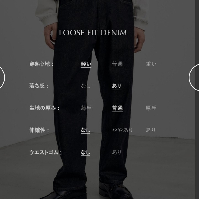 LIDNM(リドム)の【タグ付き】WYM LIDNM LOOSE FIT DENIM アイスブルー S メンズのパンツ(デニム/ジーンズ)の商品写真