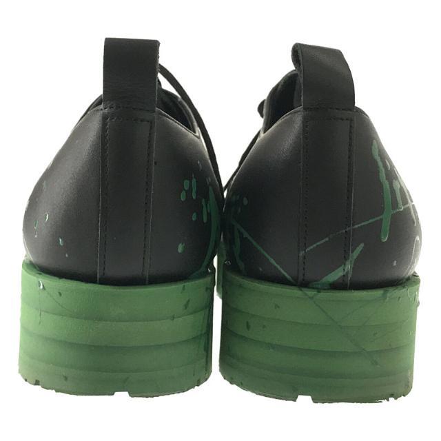 【美品】 COMME des GARCONS HOMME PLUS / コムデギャルソンオムプリュス | 牛革 ペイント加工 レースアップ レザー シューズ 革靴 箱・保存袋有 | 27 | BLACK | メンズ