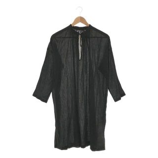 ネストローブ(nest Robe)のnest robe / ネストローブ | コットンリネン スキッパーブラウス チュニック | ブラック | レディース(チュニック)