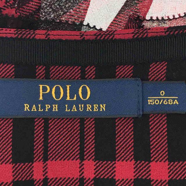 【美品】 POLO RALPH LAUREN / ポロラルフローレン | チェック柄 サイドジップ タック フレア スカート タグ代理店表記有り |  0 | レッド | レディース