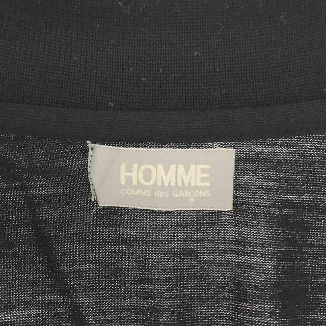 COMME des GARCONS HOMME / コムデギャルソンオム | 1990s | 90s 銀タグ ウール ハイゲージ 裾 ボーダー 切替 ロングスリーブ ニット ポロ シャツ | ブラック / ネイビー / グレー | メンズ