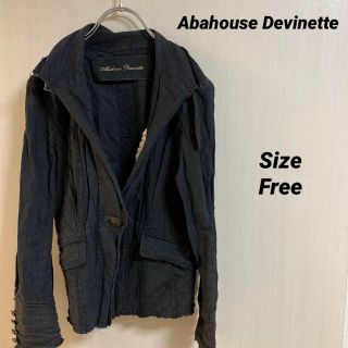 アバハウスドゥヴィネット(Abahouse Devinette)の20a446 アバハウスドゥヴィネット　レディース　テーラードジャケット　黒(テーラードジャケット)