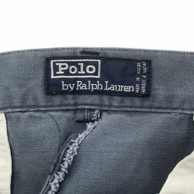 POLO RALPH LAUREN(ポロラルフローレン)のPOLO RALPH LAUREN / ポロラルフローレン | 1990s | 90s VINTAGE ヴィンテージ コットン 2タック チノ パンツ | 32 | ネイビー | メンズ メンズのパンツ(その他)の商品写真