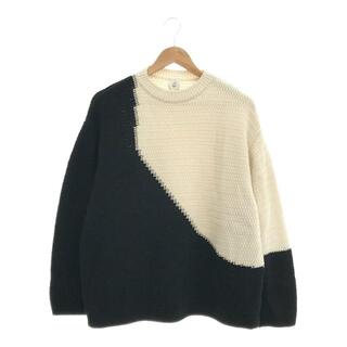 ロク(6 (ROKU))の6(ROKU) / ロク | BICOLOR KNIT PULLOVER バイカラーニットプルオーバー | FREE | ホワイト / ブラック | レディース(ニット/セーター)