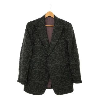 ニードルス(Needles)の【美品】  Needles / ニードルス | 2022AW Peaked Lapel 1B Jacket - W/CU Arabesque Jq.  ピークドラペル アラベスク柄 ジャカード 総刺繍 シングル ブレスト テーラード ジャケット | M | ブラック | メンズ(その他)