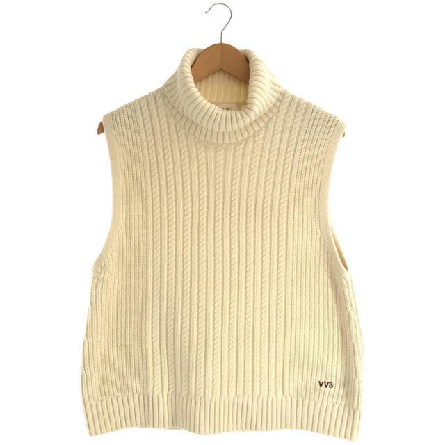 【美品】 VICTORIA BECKHAM / ヴィクトリアベッカム | 2021AW スリーブレス タートルネック ケーブル ニット ベスト | S | オフホワイト | レディース | フリマアプリ ラクマ