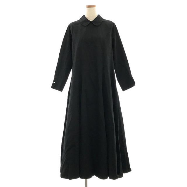 ロングワンピース/マキシワンピースfoufou / フーフー | THE DRESS #34 round collar flare dress ラウンド カラー フレア ドレス ワンピース | 1 | ブラック | レディース