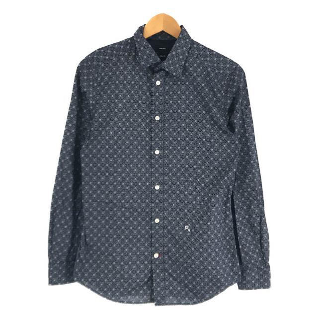 DIESEL(ディーゼル)のDIESEL / ディーゼル | SLIM FIT 小紋柄 コットン レギュラーカラー シャツ | S | ネイビー | メンズ メンズのトップス(Tシャツ/カットソー(七分/長袖))の商品写真