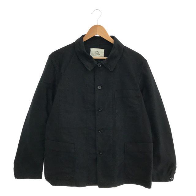 ジャケット/アウターOUTIL / ウティ | 2020SS | VESTE ARBOIS コットン モールスキン カバーオール ジャケット | 2 | BLACK | メンズ