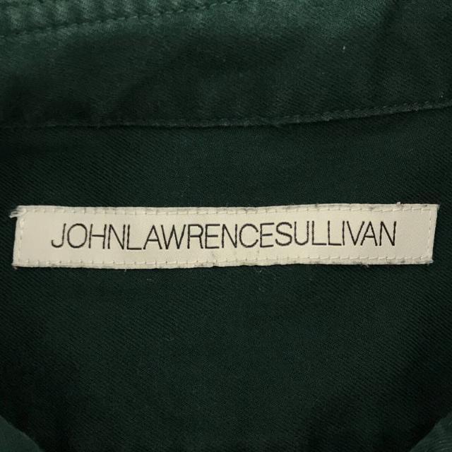 JOHN LAWRENCE SULLIVAN(ジョンローレンスサリバン)のJOHN LAWRENCE SULLIVAN / ジョンローレンスサリバン | コットン フライフロント 比翼 ドレス シャツ | 38 | グリーン | メンズ メンズのトップス(Tシャツ/カットソー(七分/長袖))の商品写真