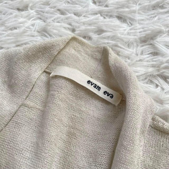 『evam eva』麻 ロングカーディガン 羽織