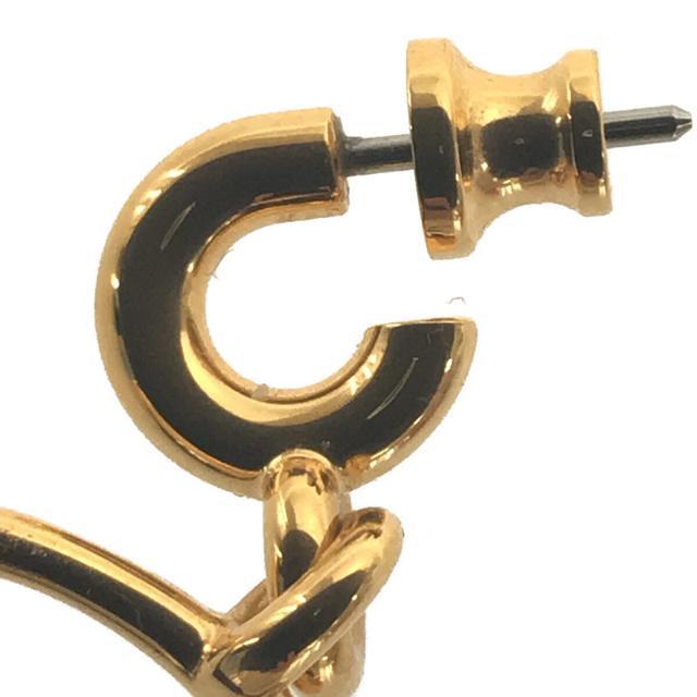 【美品】 HERMES / エルメス | Heritage Equestre Etrier earrings フランス製 2ペア レザー切替 エリタージュ エスケトル エトリエ イヤリング ピアス 箱・保存袋有 | ‐ | ゴールド | レディース