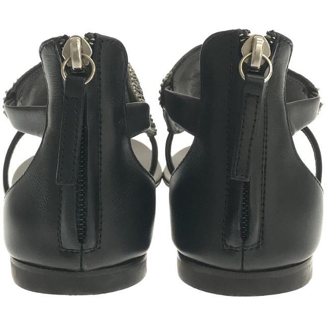 GIUZEPPE ZANOTTI(ジュゼッペザノッティ)の【美品】  Giuseppe Zanotti / ジュゼッペザノッティ | UNITED ARROWS / ユナイテッドアローズ取扱い スタッズ レザー サンダル 箱有 | 37 | BLACK | レディース レディースの靴/シューズ(サンダル)の商品写真