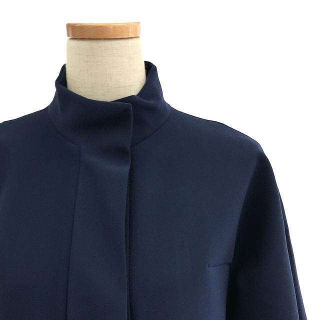 Maison Martin Margiela / メゾンマルタンマルジェラ | 2014SS | 4 REPLICA 1960s Women's  evening coat レプリカ ボンディング ジャージー スタンドカラー コート | 38 | ネイビー | レディース