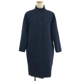 マルタンマルジェラ(Maison Martin Margiela)のMaison Martin Margiela / メゾンマルタンマルジェラ | 2014SS | 4 REPLICA 1960s Women's evening coat レプリカ ボンディング ジャージー スタンドカラー コート | 38 | ネイビー | レディース(その他)