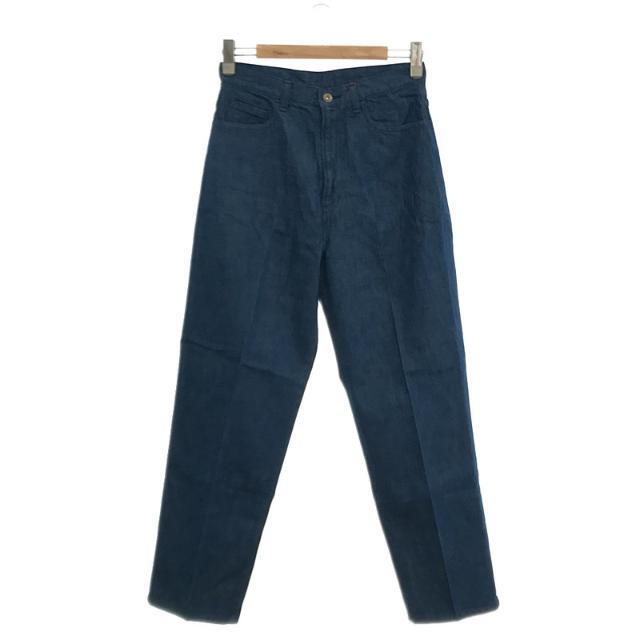 【新品】 6(ROKU) / ロク | コットン センタープレス ストレートDENIM PANTS デニムパンツ | 38 | ネイビー | レディース | フリマアプリ ラクマ