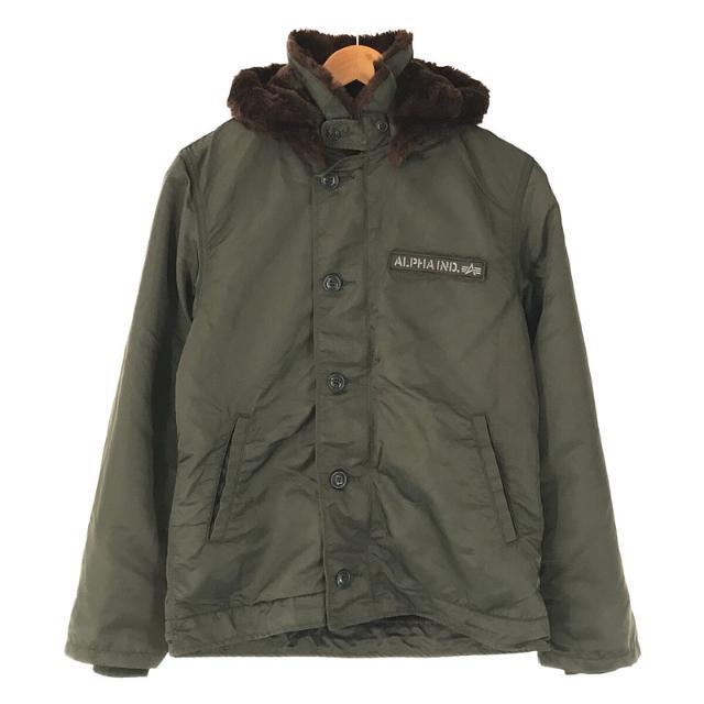 alpha industries / アルファインダストリーズ | HOODED N-1 DECK JACKET NYLON HEAVY TWILL  N-1 フード付き ナイロンヘビー ツイル 裏ボア ミリタリー デッキ ジャケット | L | カーキ | メンズ | フリマアプリ ラクマ