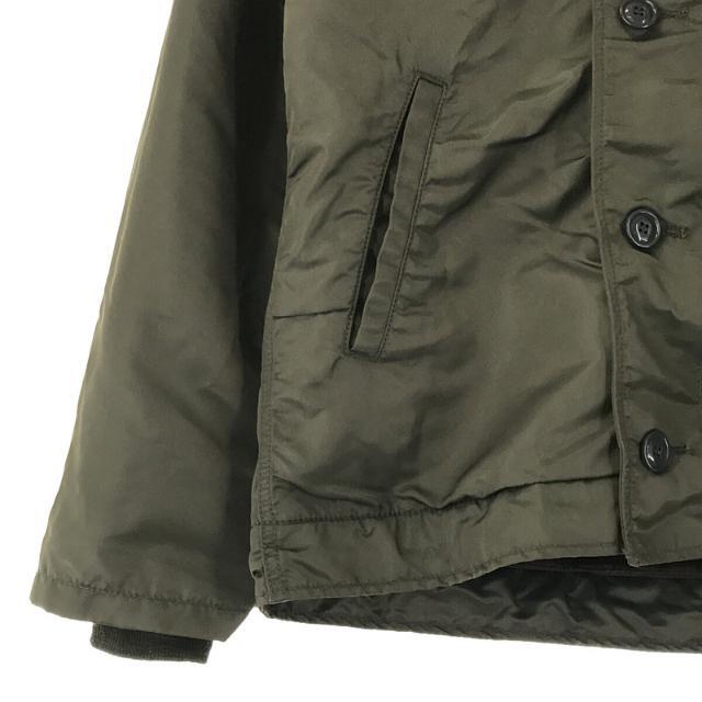 alpha industries / アルファインダストリーズ | HOODED N-1 DECK JACKET NYLON HEAVY TWILL  N-1 フード付き ナイロンヘビー ツイル 裏ボア ミリタリー デッキ ジャケット | L | カーキ | メンズ