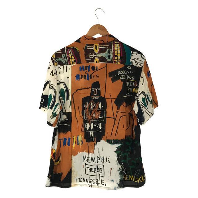 【美品】 WACKO MARIA / ワコマリア | 2021SS × Jean-Michel Basquiat / ジャン＝ミシェル・バスキア  HAWAIIAN SHIRT (TYPE4) バスキア オープンカラー アロハ シャツ | S | オレンジ/ブラック | メンズ