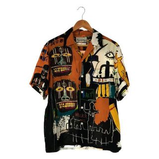 ワコマリア(WACKO MARIA)の【美品】  WACKO MARIA / ワコマリア | 2021SS × Jean-Michel Basquiat / ジャン＝ミシェル・バスキア HAWAIIAN SHIRT (TYPE4) バスキア オープンカラー アロハ シャツ | S | オレンジ/ブラック | メンズ(Tシャツ/カットソー(半袖/袖なし))