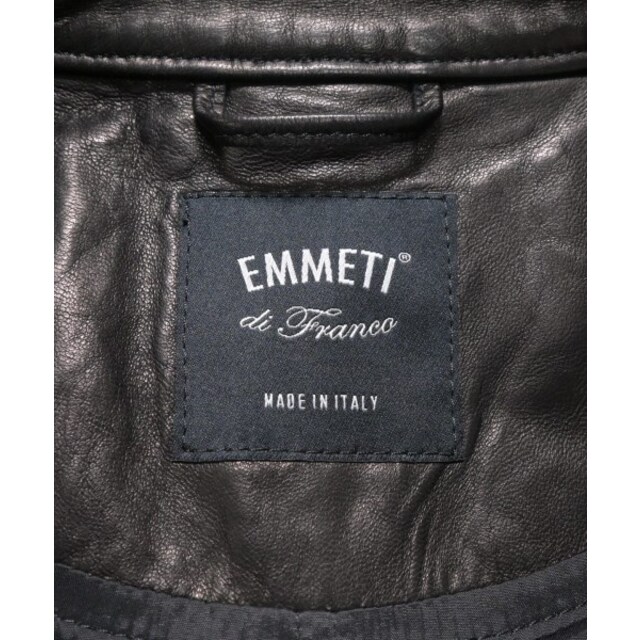 EMMETI(エンメティ)のEMMETI エンメティ ライダース 48(L位) 黒 【古着】【中古】 メンズのジャケット/アウター(ライダースジャケット)の商品写真