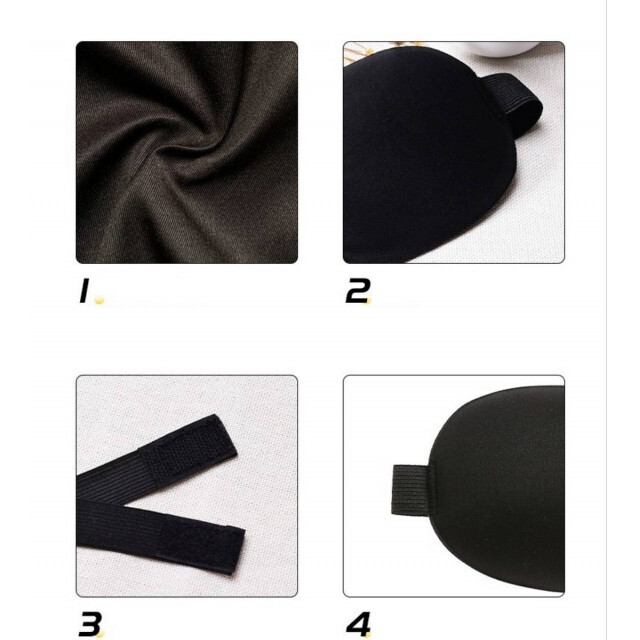 ３D 立体型アイマスク　立体構造　男女兼用　睡眠　快眠　遮光　黒色　 軽量　旅行 コスメ/美容のリラクゼーション(その他)の商品写真