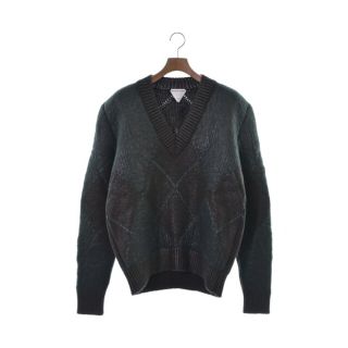 ボッテガヴェネタ(Bottega Veneta)のBOTTEGA VENETA ニット・セーター L 茶x緑(アーガイル) 【古着】【中古】(ニット/セーター)