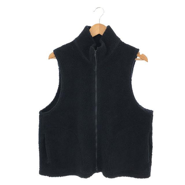 Engineered Garments(エンジニアードガーメンツ)のEngineered Garments / エンジニアドガーメンツ | 2022AW | High Mock Knit Vest - Wool Poly Shaggy Knit モックネック バック オープン シャギー ボア フリース ベスト | XS | ネイビー | メンズ メンズのトップス(ベスト)の商品写真