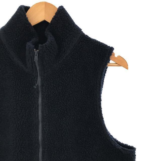 Engineered Garments(エンジニアードガーメンツ)のEngineered Garments / エンジニアドガーメンツ | 2022AW | High Mock Knit Vest - Wool Poly Shaggy Knit モックネック バック オープン シャギー ボア フリース ベスト | XS | ネイビー | メンズ メンズのトップス(ベスト)の商品写真