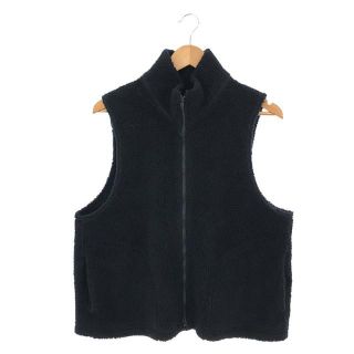 エンジニアードガーメンツ(Engineered Garments)のEngineered Garments / エンジニアドガーメンツ | 2022AW | High Mock Knit Vest - Wool Poly Shaggy Knit モックネック バック オープン シャギー ボア フリース ベスト | XS | ネイビー | メンズ(ベスト)