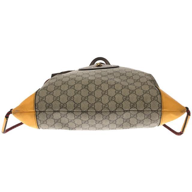 Gucci(グッチ)のGUCCI / グッチ | 473872 イタリア製 2way GGスプリーム ドローストリング トート バックパック リュック ユニセックス 保存袋有 | ‐ | ブラウン | レディース レディースのバッグ(リュック/バックパック)の商品写真