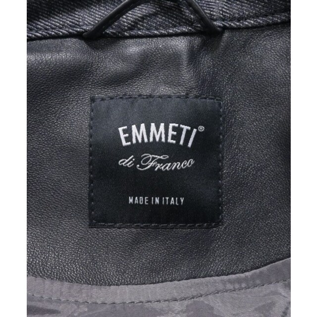 EMMETI(エンメティ)のEMMETI エンメティ ライダース 48(L位) 紺 【古着】【中古】 メンズのジャケット/アウター(ライダースジャケット)の商品写真