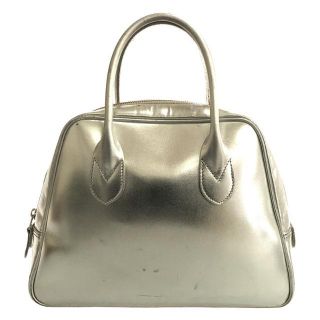 COMME des GARCONS / コムデギャルソン | 青山 台形 牛革 レザー ハンド トート ステア バッグ 保存袋有 | ‐ | シルバー | レディース