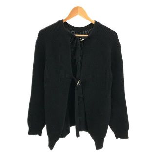 アレキサンダーワン(Alexander Wang)のALEXANDER WANG / アレキサンダーワン | コットン ナイロン ローゲージ バックオープン クルーネック ニット | 2 | ブラック | レディース(ニット/セーター)