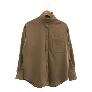 ロク(6 (ROKU))の【美品】  6(ROKU) / ロク | ボトルネックベルト ポリトップス シャツ brown | FREE | ブラウン | レディース(シャツ/ブラウス(長袖/七分))