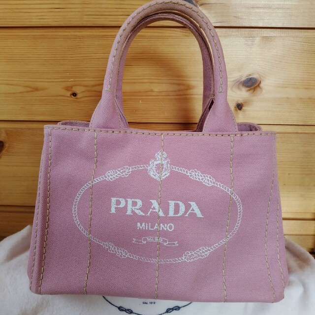 美品・希少】プラダ PRADA カナパ ピンク アラバストロ S 2WAY-