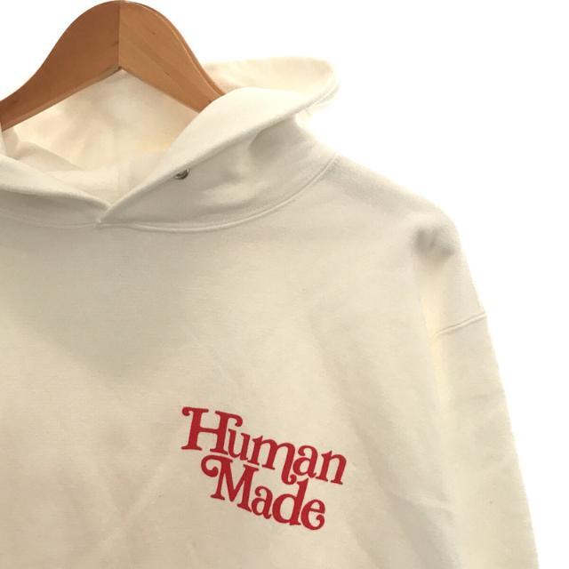 Girls Don't Cry / ガールズドントクライ   × HUMAN MADE / ヒューマンメイド コラボ 両面ロゴ プリント スウェット  プルオーバー パーカー フーディ   XXL   ホワイト   メンズ