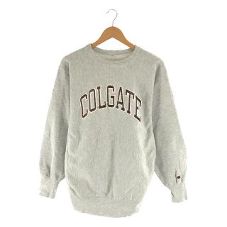 チャンピオン(Champion)のCHAMPION / チャンピオン | 90s USA製 ヴィンテージ Reverse Weave 「COLGATE」 リバース スウェット ビッグシルエット トレーナー | グレー | メンズ(スウェット)